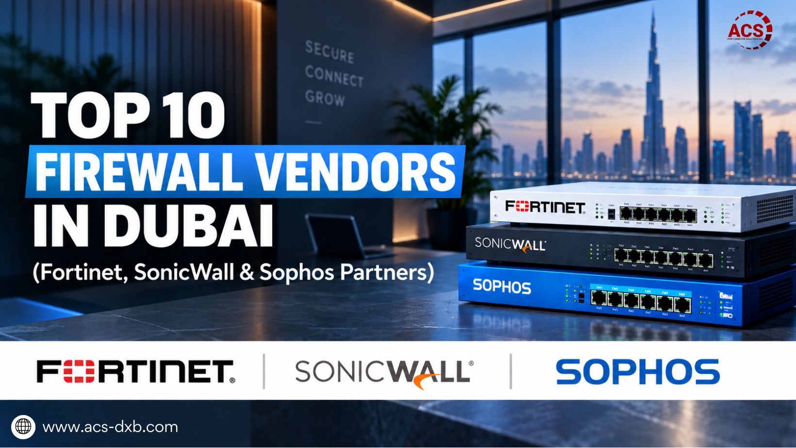 Top 10 Firewall Vendors in Dubai (Fortinet, SonicWall & Sophos Partners)